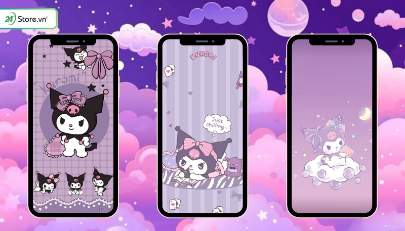 Hình điện thoại Kuromi cute