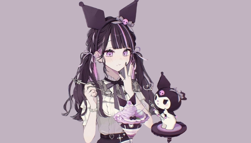 Hình kuromi anime siêu dễ thương