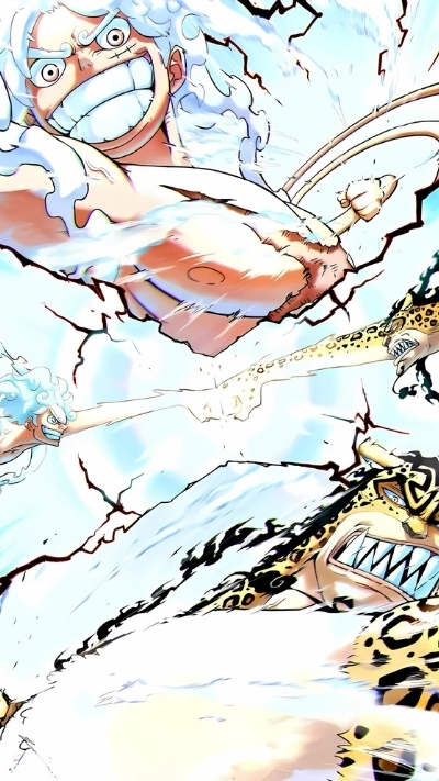 Hình ảnh Luffy Gear 5 bùng nổ 8K