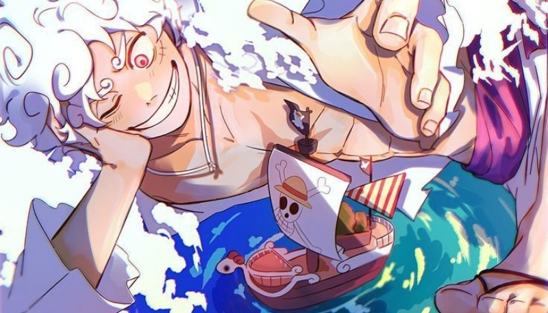 Hình nền Luffy Gear 5 ngầu Full HD cho máy tính