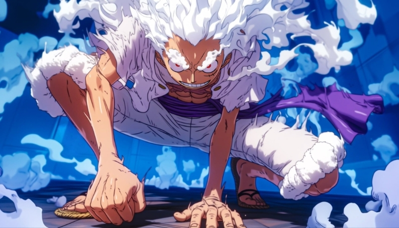 Wallpaper Luffy Gear 5 ngầu Full HD đẹp