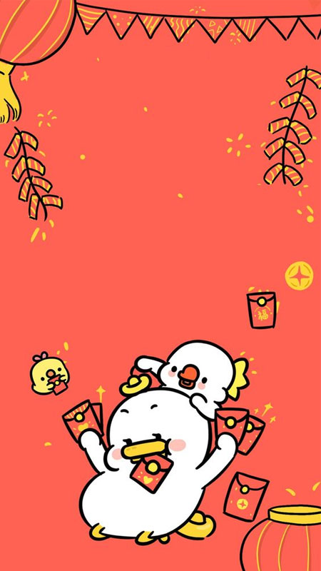 Hình nền màu đỏ cute, đáng yêu cho iPhone