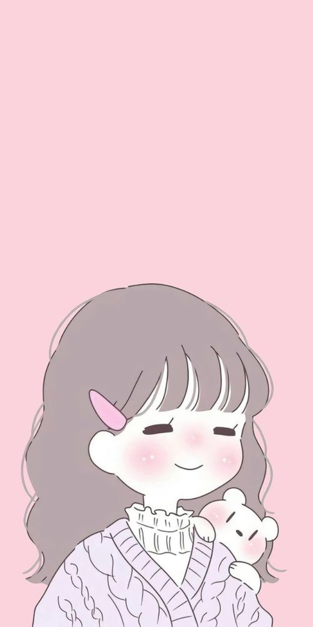hình nền màu hồng anime chill