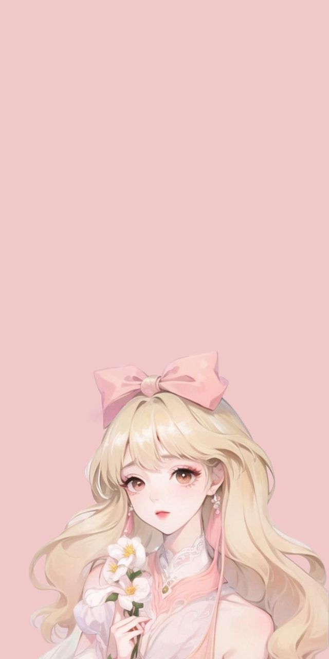 hình nền màu hồng anime chill