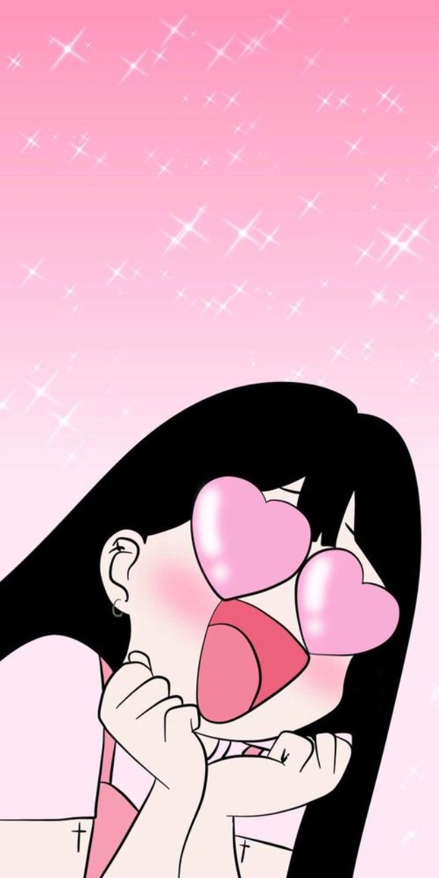 hình nền màu hồng anime chill