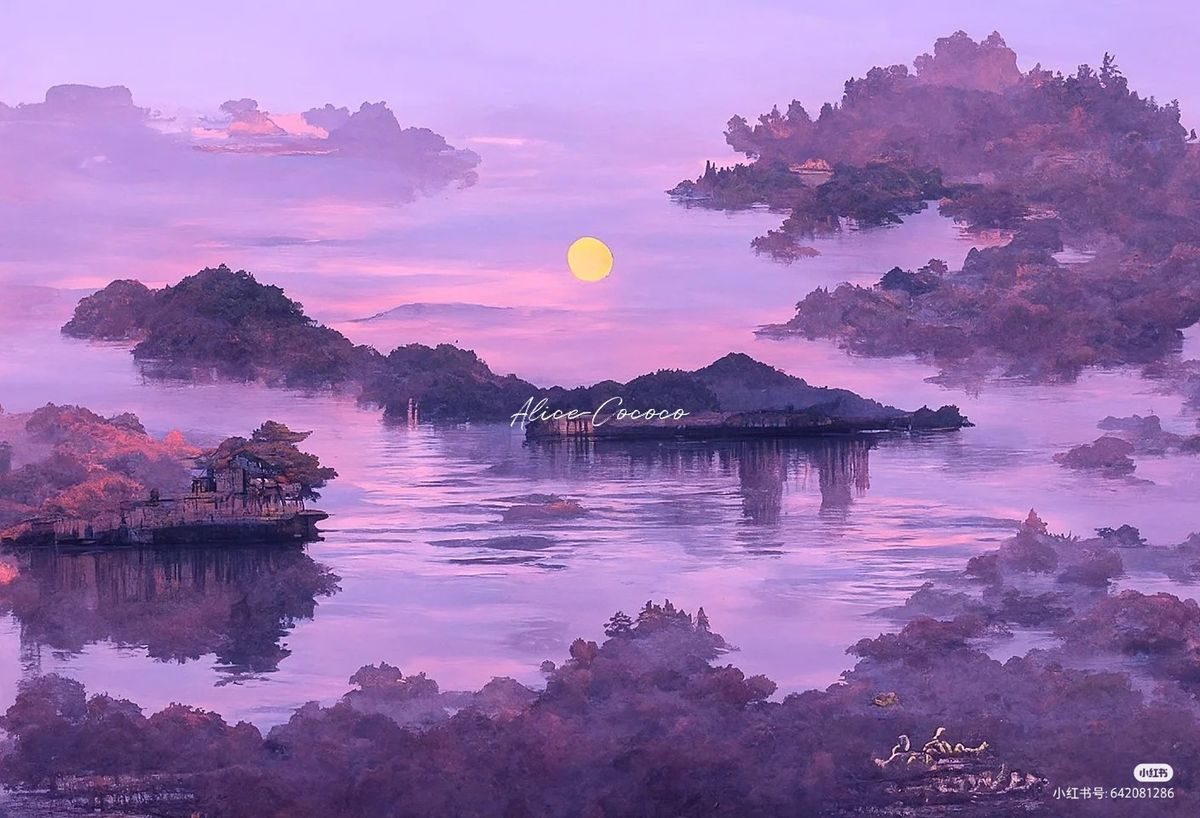 Hình nền thiên nhiên màu tím đầy nên thơ