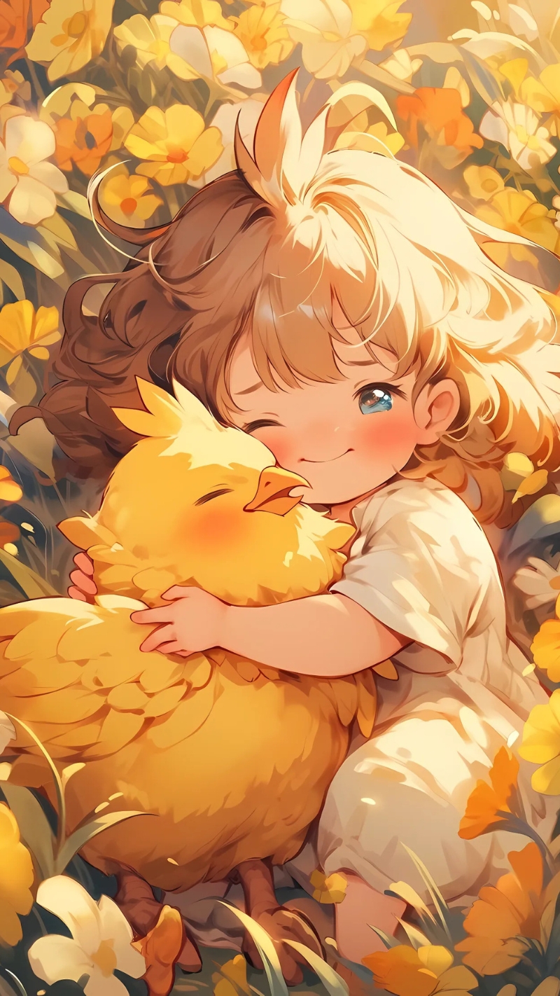 hình nền anime màu vàng