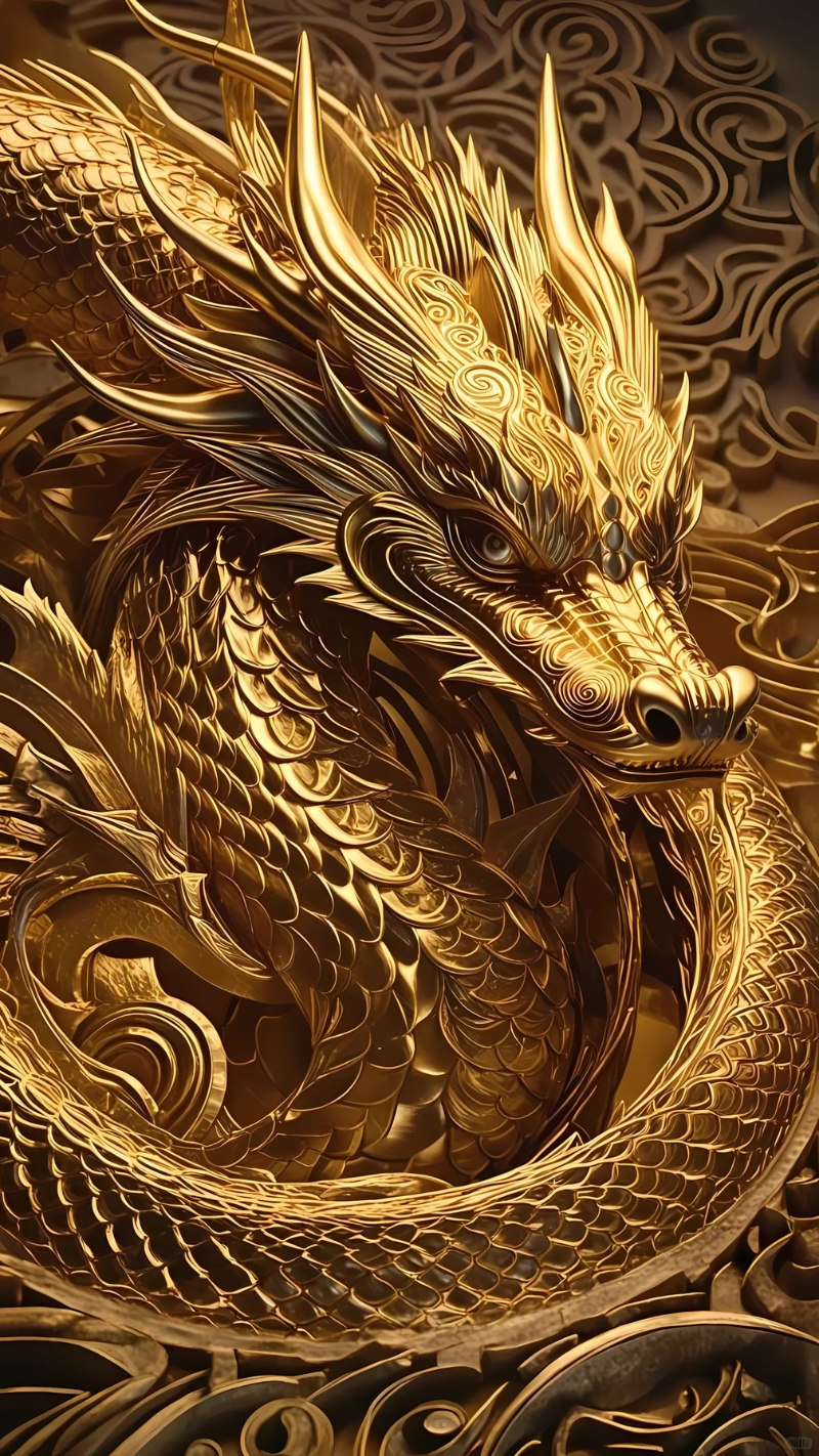 hình nền rồng vàng