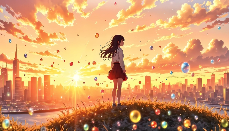 hình nền màu vàng anime cho máy tính
