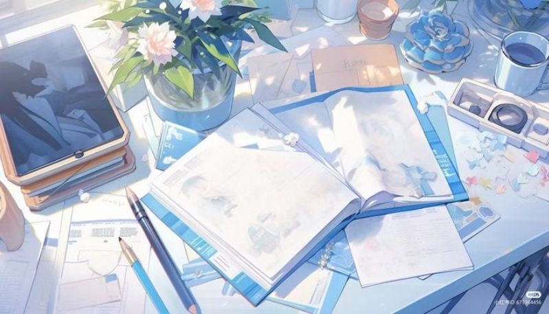 hình nền anime màu xanh dương