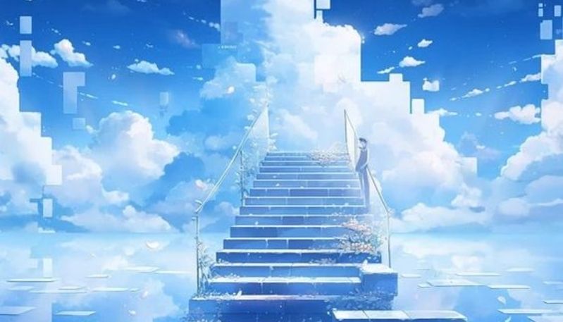 hình nền anime màu xanh dương