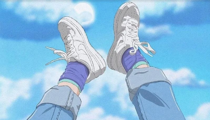 hình nền anime màu xanh dương