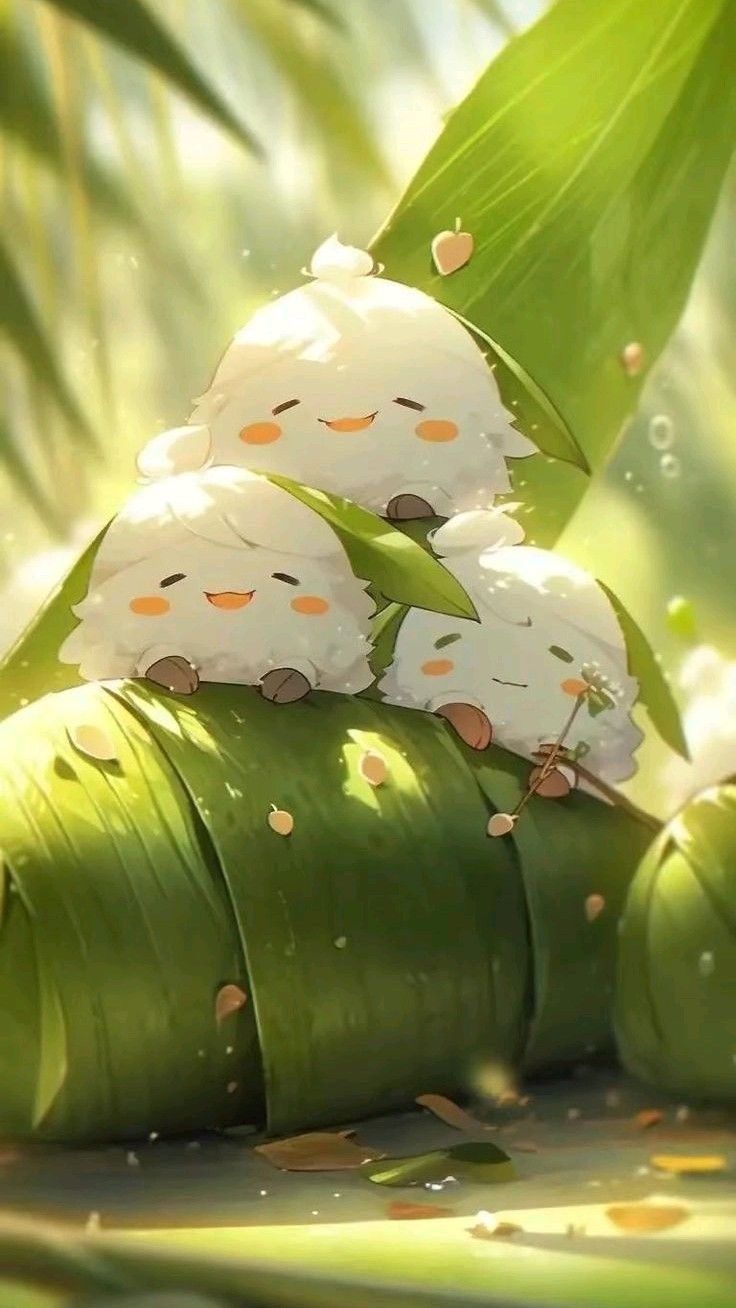 hình nền màu xanh lá cây cute