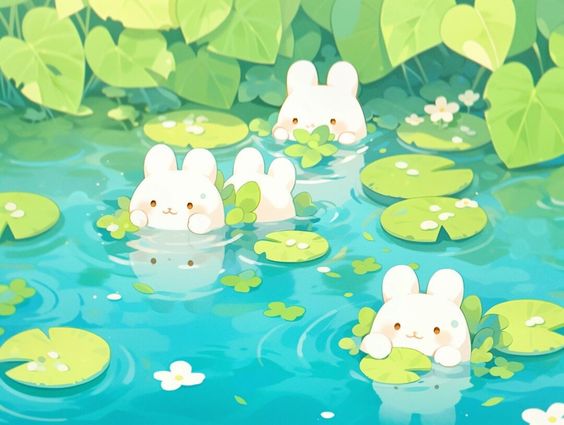 ảnh màu xanh lá cây cute