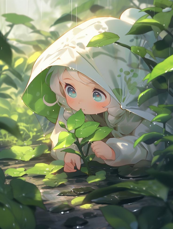 hình nền màu xanh lá cute