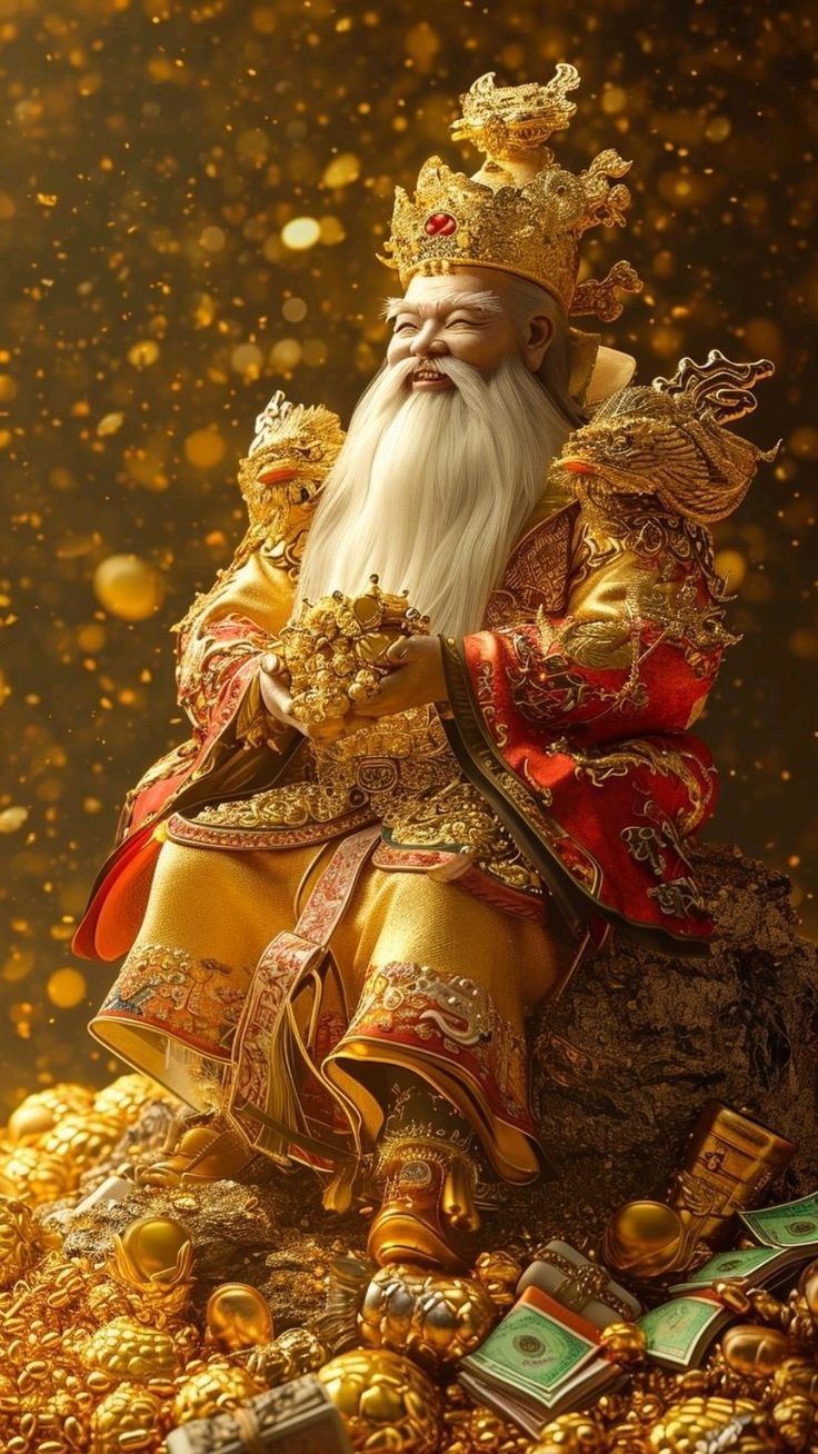 hình nền may mắn cho mệnh Thổ thần tài, thổ địa, ông địa