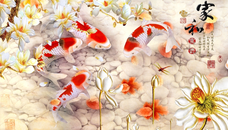 hình nền cá chép phong thủy