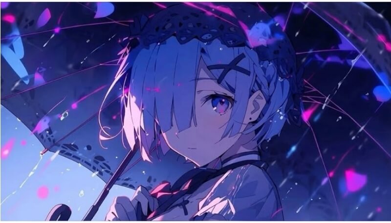 background máy tính bảng nữ sinh anime
