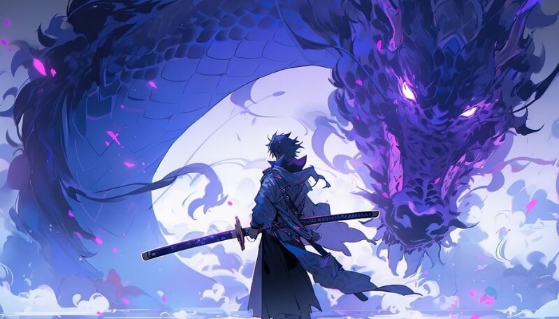 hình máy tính bảng anime kiếm sĩ siêu ngầu