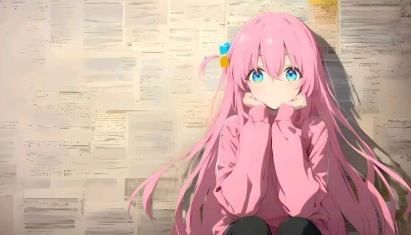 hình máy tính bảng nữ sinh anime cute
