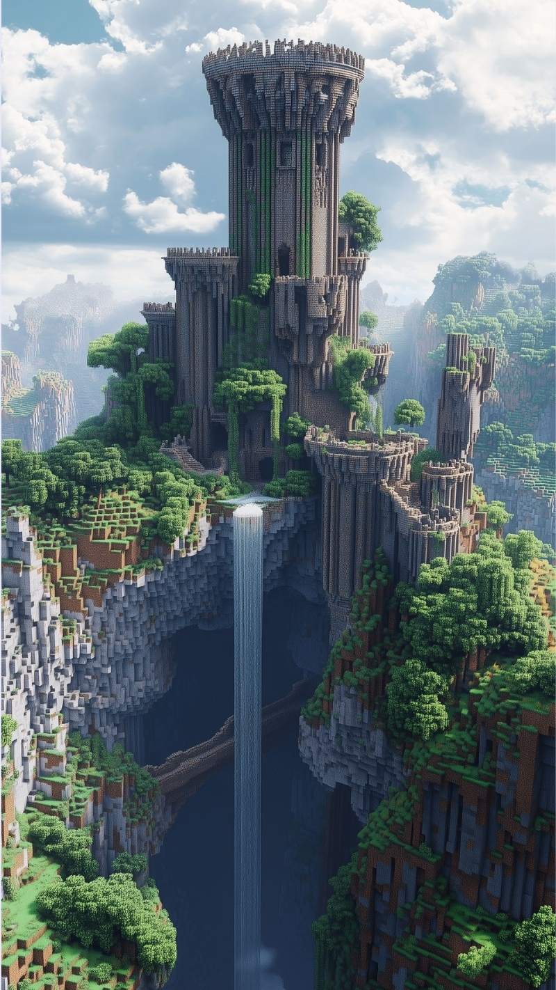 hình tháp minecraft 4k cực dẹp