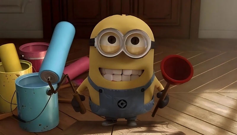 Nền Minions Dave vui nhộn, tươi cười
