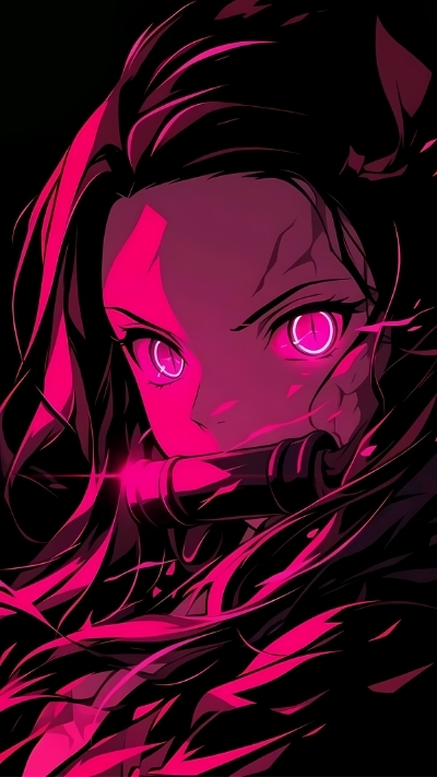 Background nezuko cực ngầu rực rỡ cho smartphone