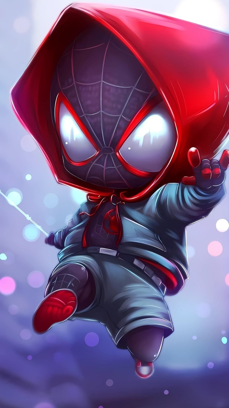 ảnh nền người nhện chibi dễ thương