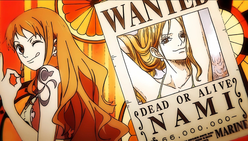 Ảnh Nami One Piece làm background PC