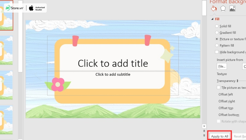 Cách chèn hình nền vào Powerpoint