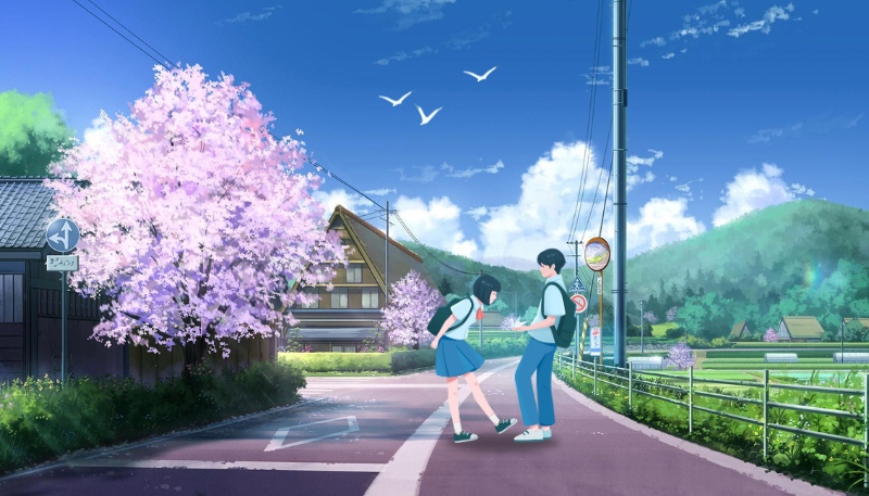 background hình nền powerpoint anime