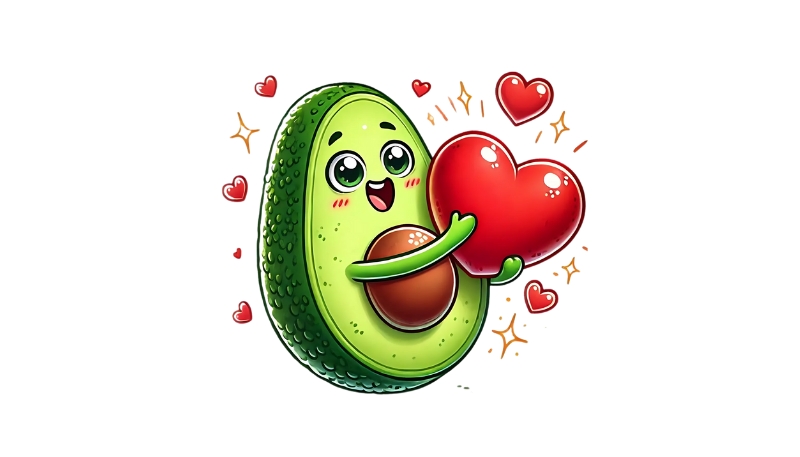 Hình nền máy tính cute hình quả bơ