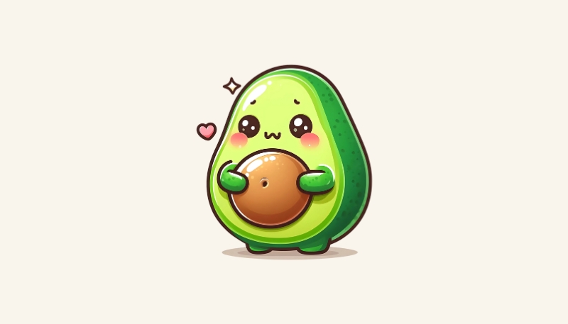 Hình nền quả bơ cute cho máy tính
