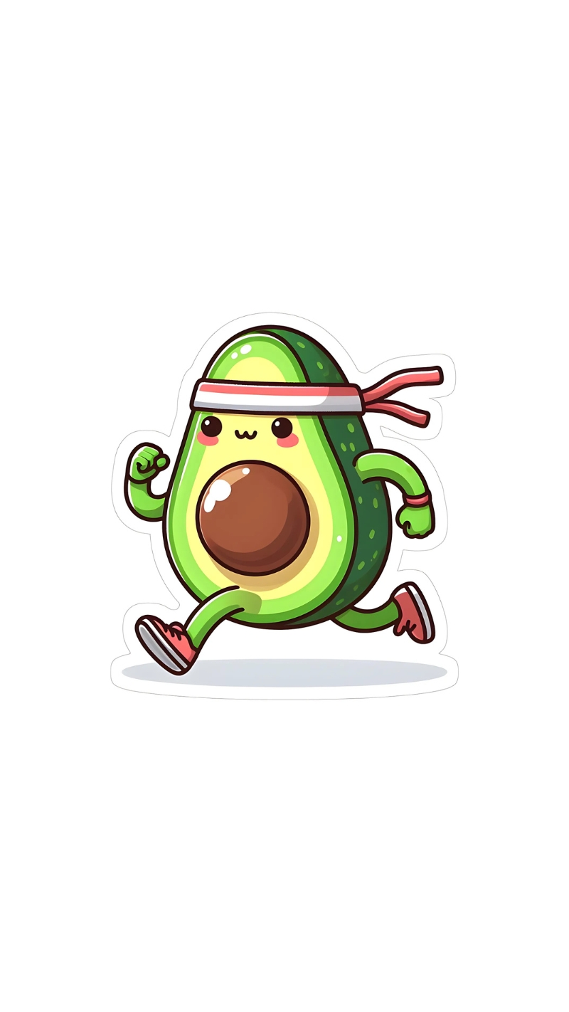 Hình trái bơ chibi cute