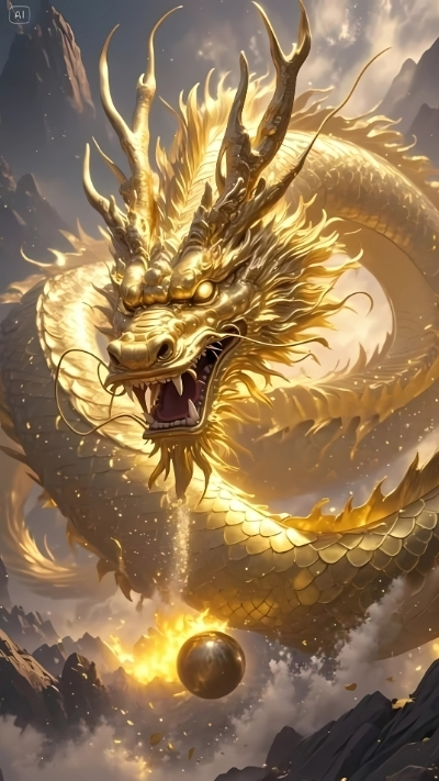 hình ảnh rồng vàng sang trọng