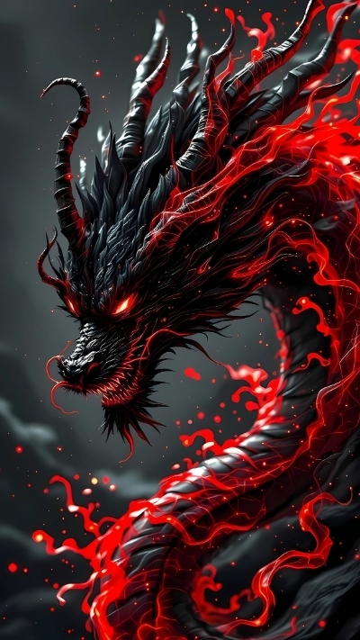 hình nền rồng đen