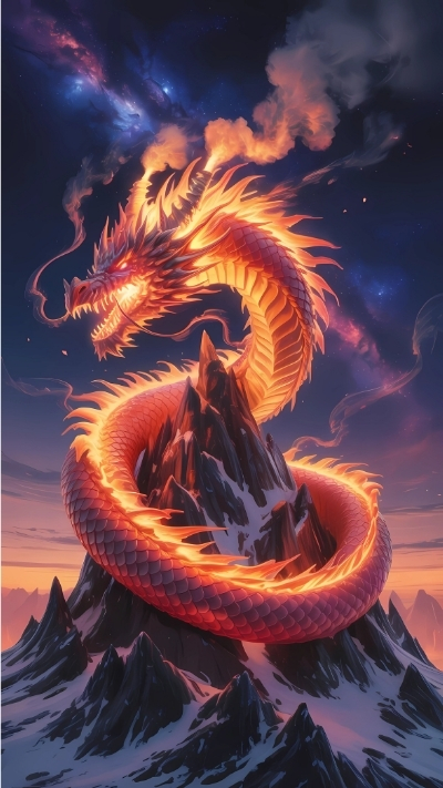hình nền rồng lửa màu hoả