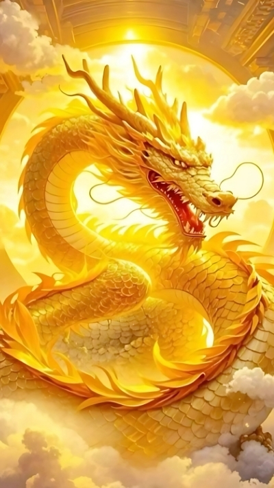 hình nền rồng vàng lung linh