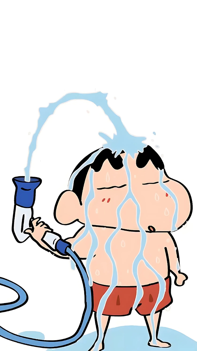 Hình nền Shin Cậu Bé Bút Chì bơi