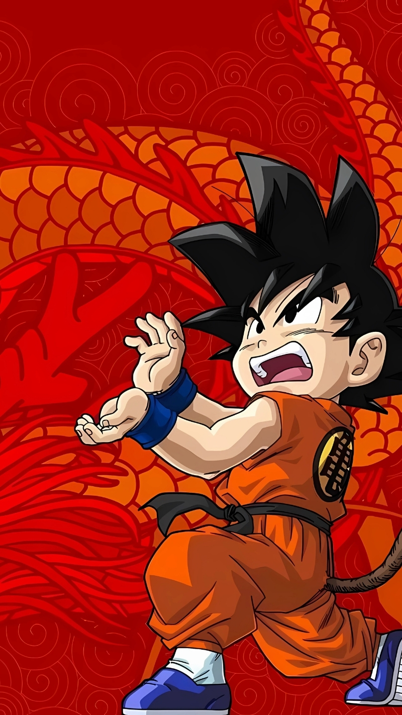 Ảnh nền Songoku cute phiên bản nhí