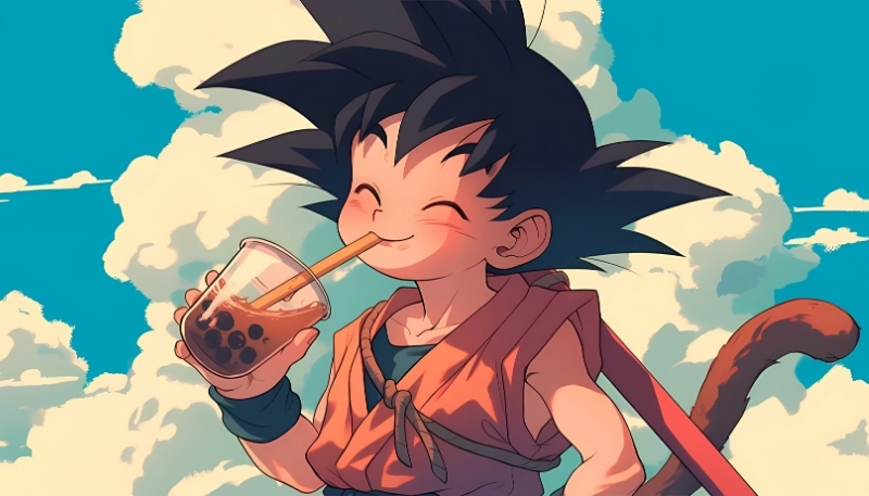 Ảnh nền Songoku đáng yêu anime