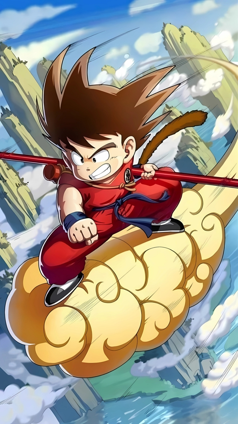 Bộ sưu tập hình nền Songoku cưỡi Cân Đẩu Vân mới nhất