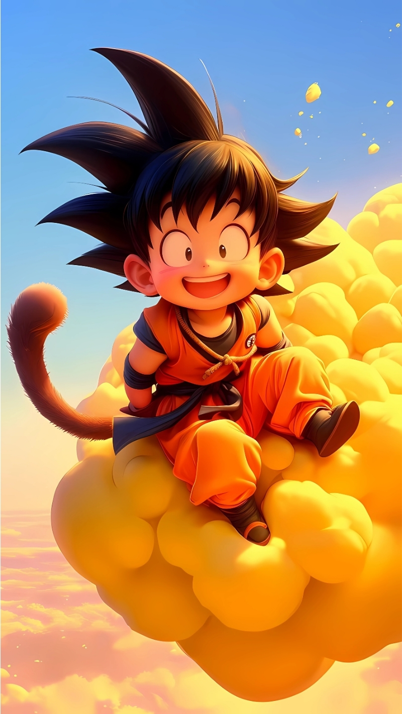 Bộ sưu tập hình nền Songoku dễ thương phiên bản nhí
