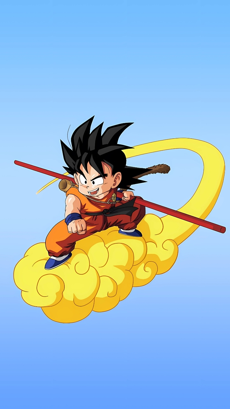 Hình nền Songoku cưỡi Cân Đẩu Vân cho PC