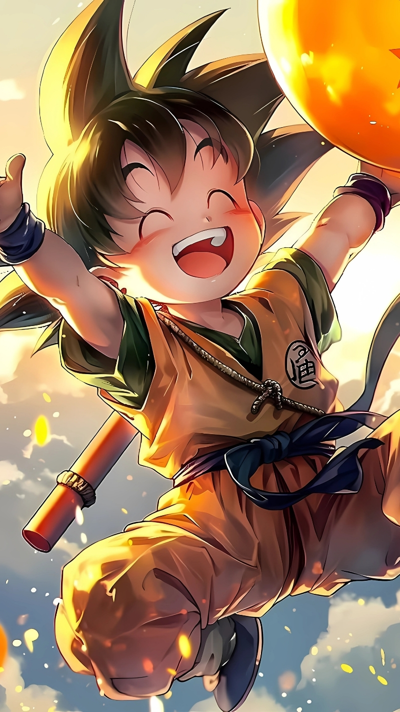 Hình nền Songoku phiên bản nhí siêu cute