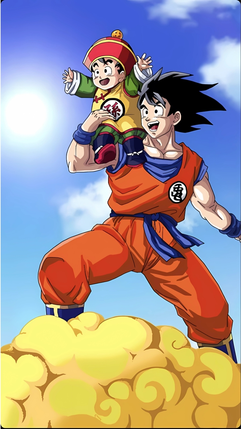 Tải hình Songoku cưỡi Cân Đẩu Vân cho điện thoại