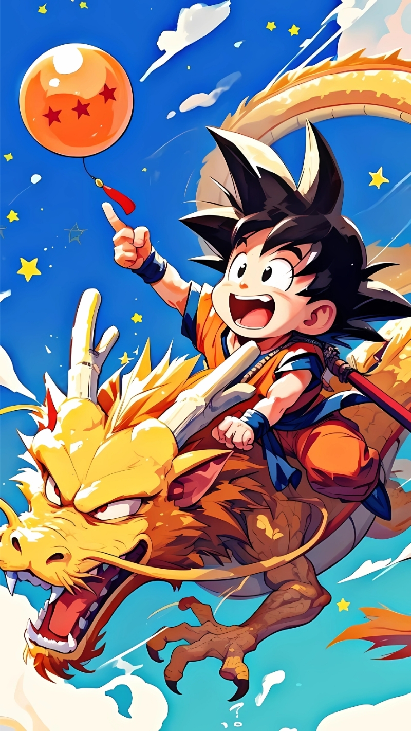Tải hình Songoku cute phiên bản nhí cho điện thoại
