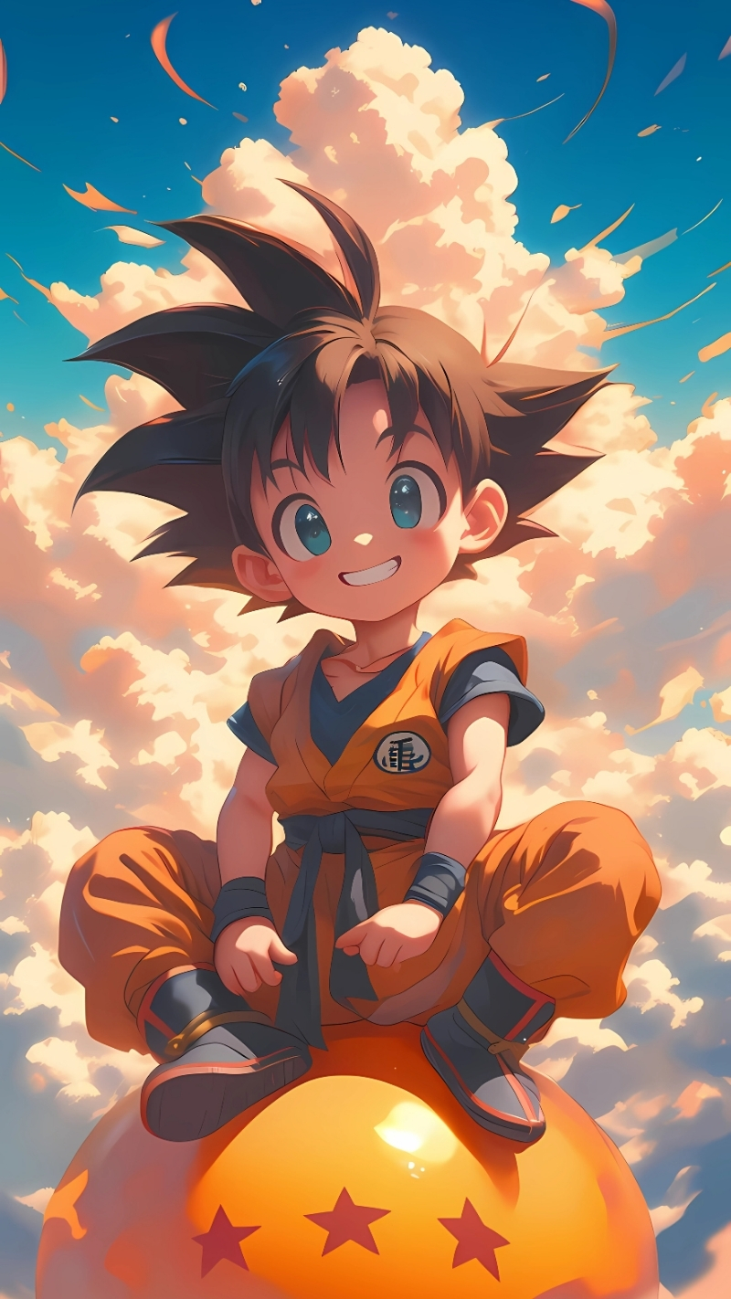 Tải hình Songoku dễ thương phiên bản nhí Full HD