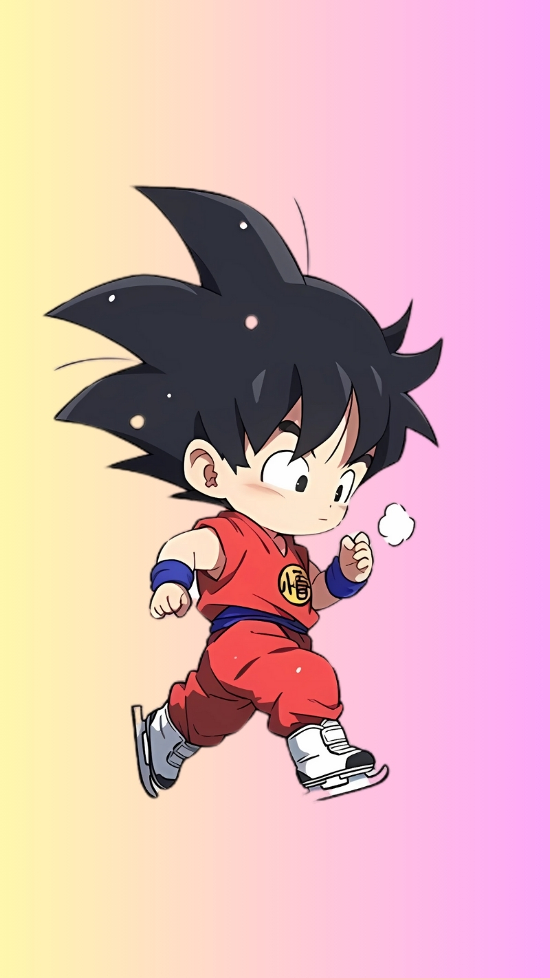 Wallpaper Songoku chibi dễ thương 4K