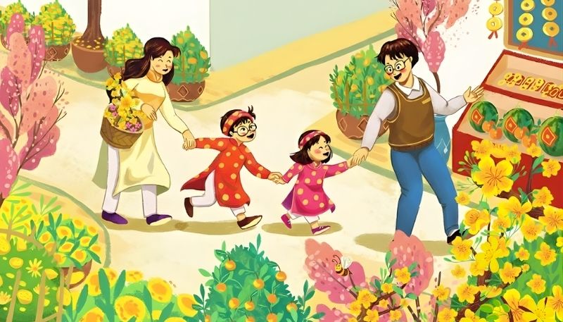anh nen tet chibi xinh xắn